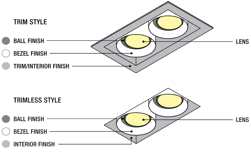 Recessed Downlight Color And Style Options