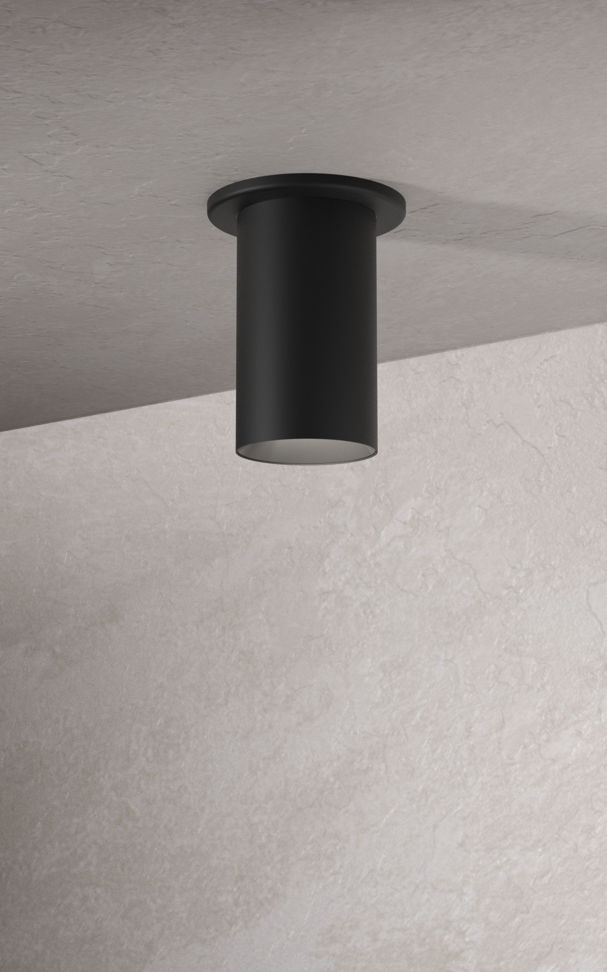 3" Round Flush Mount 30W 2700K Matte Black  Lighting