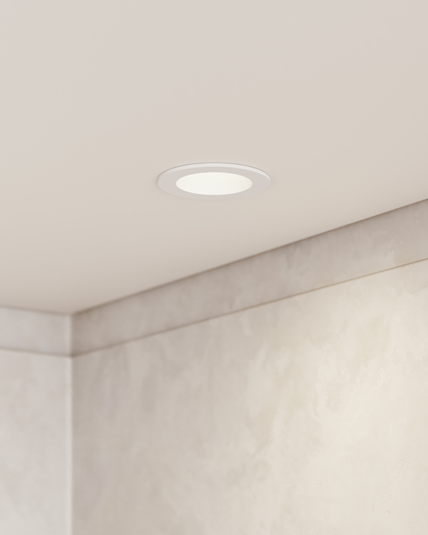 3" Fixed Remodel IC Smooth Round One-Piece Trim Recessed Lighting