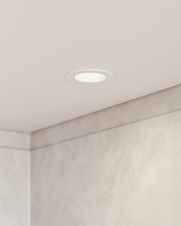 3" Fixed Remodel IC Dead Front Round Trim Recessed Lighting