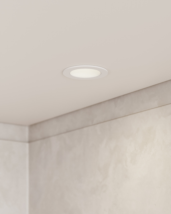 3" Fixed Remodel IC Smooth Round Two-Piece Dual Color Trim Recessed Lighting