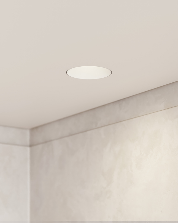 3" Fixed Remodel IC Smooth Round Flangeless Trim Recessed Lighting