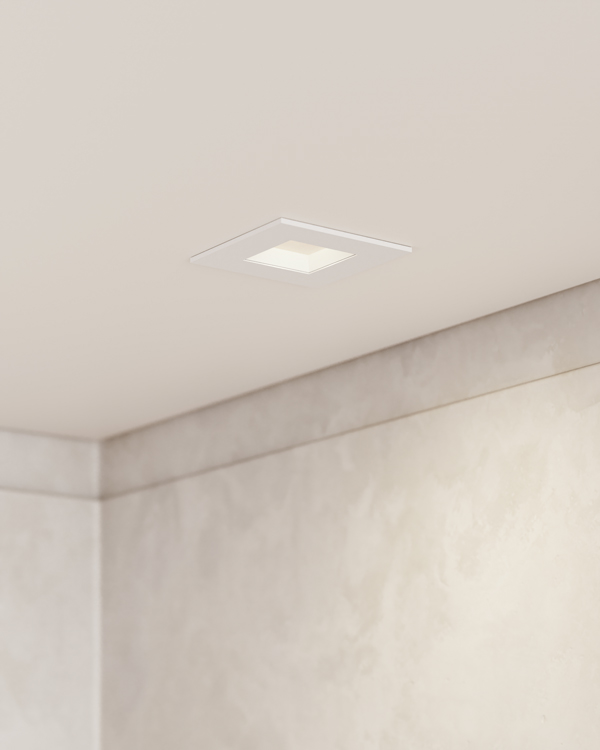 3" Fixed Remodel IC Wet Regressed Square Trim Recessed Lighting