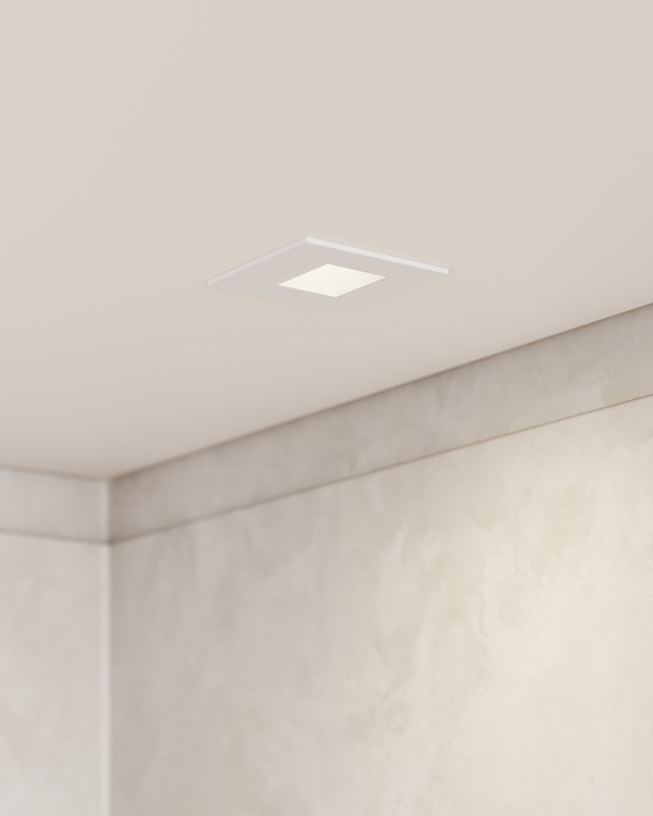 3" Fixed Remodel IC Wall Wash Square Trim Recessed Lighting