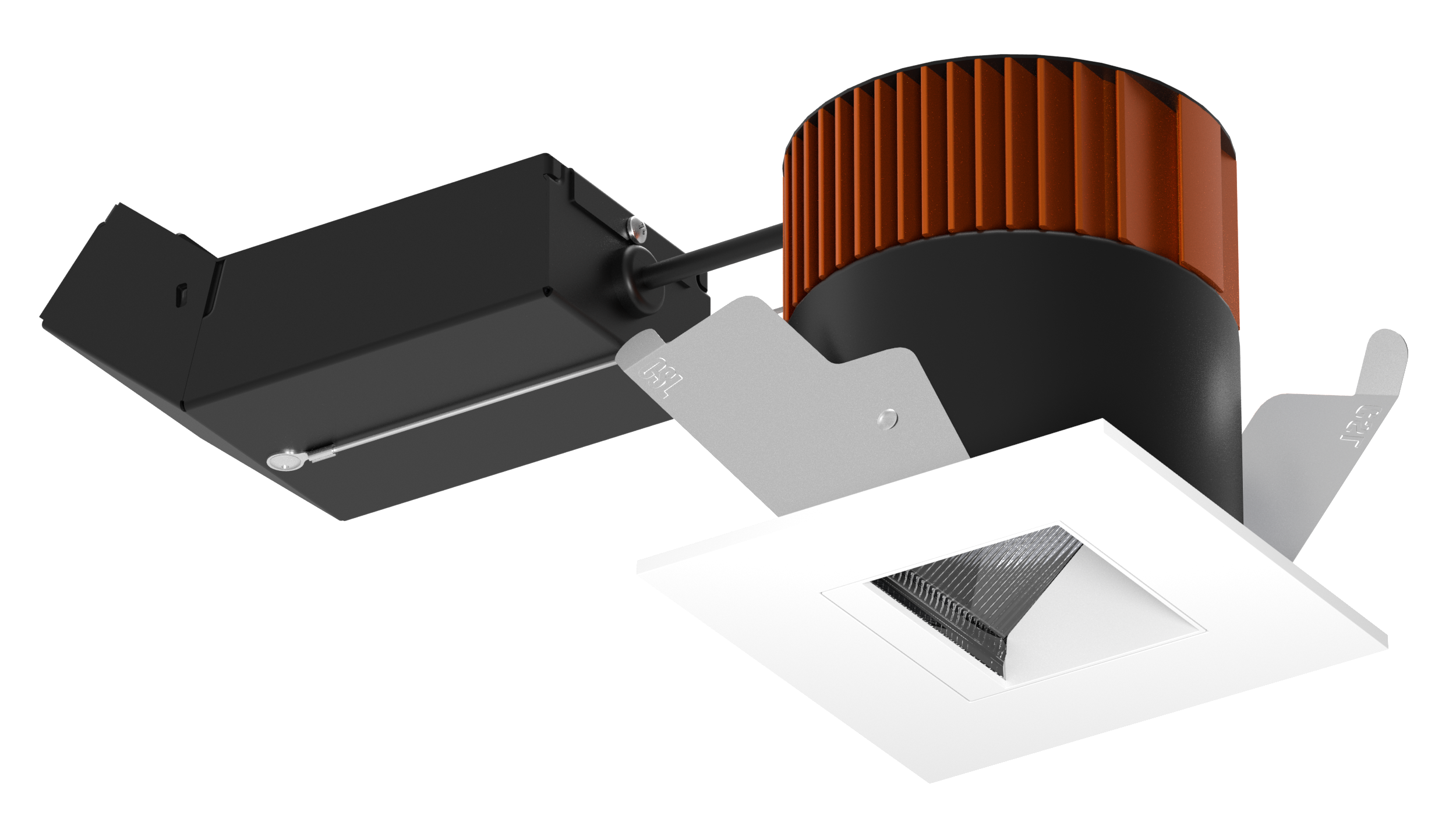 3" Fixed Remodel Wall Wash Square Trim Recessed Lighting