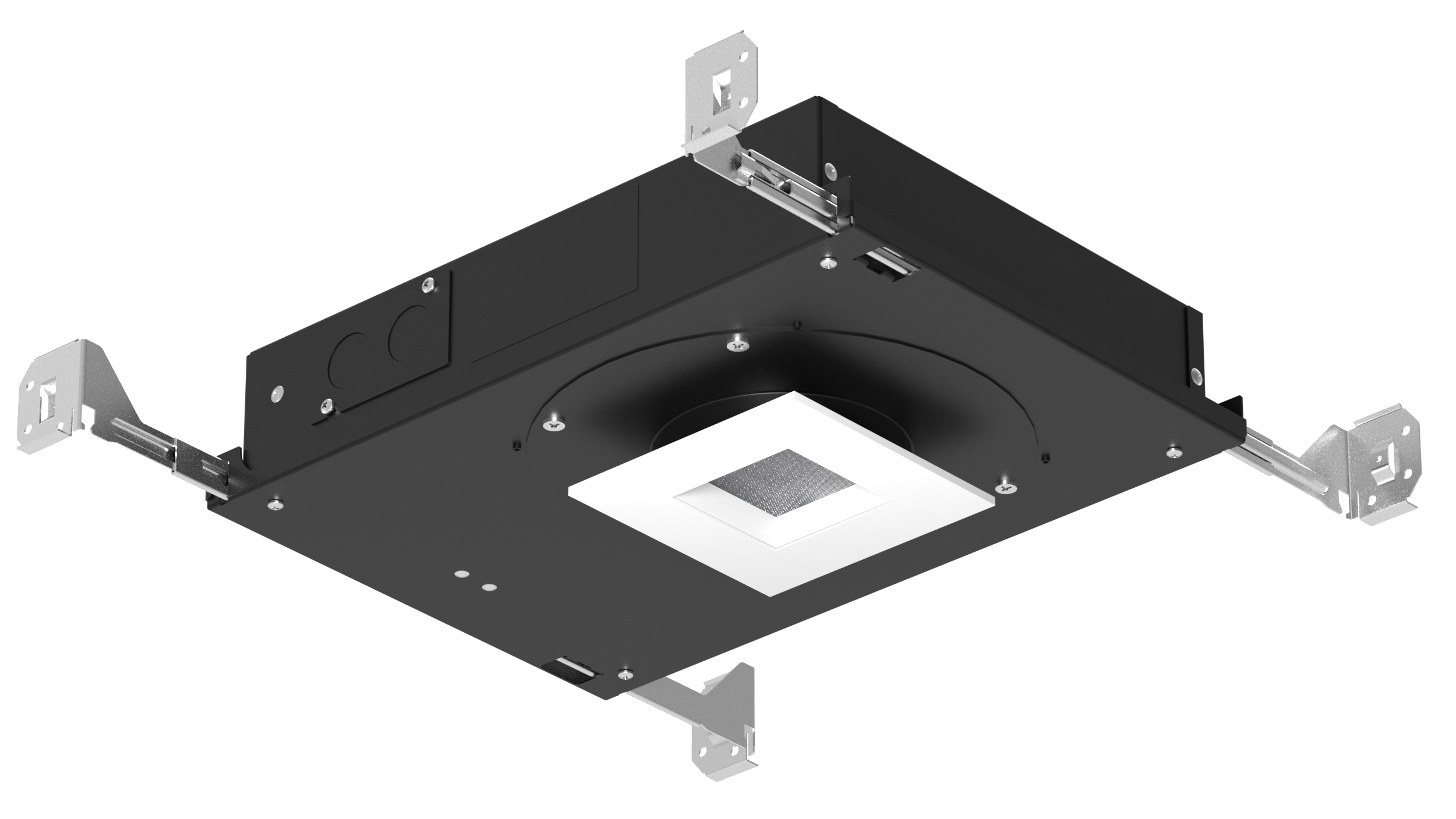 3" Shallow Plenum Adjustable IC Square Adjustable Wet Regressed Trim Recessed Lighting