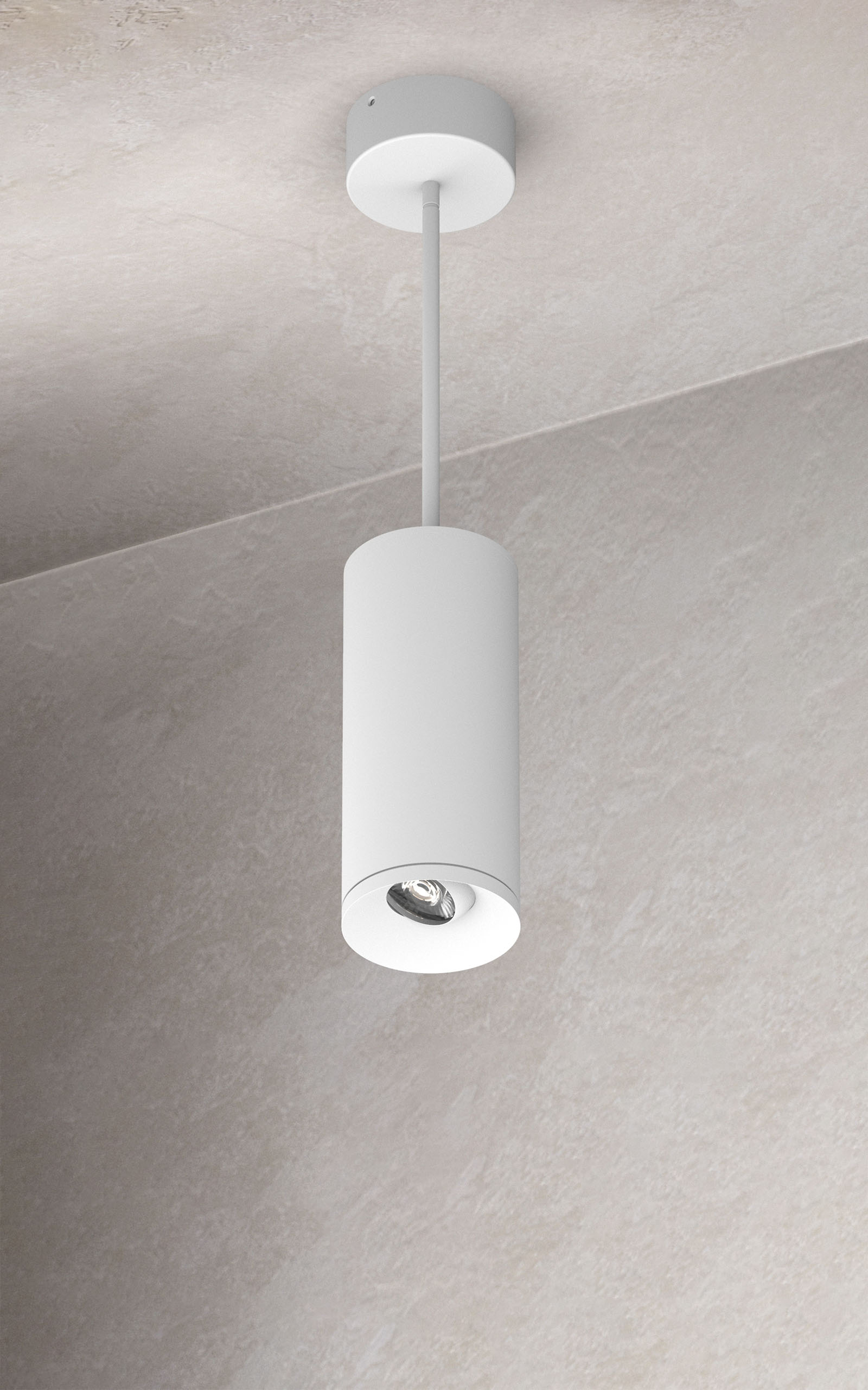 5" Round Adjustable Lens Pendant LED Cylinder Lighting