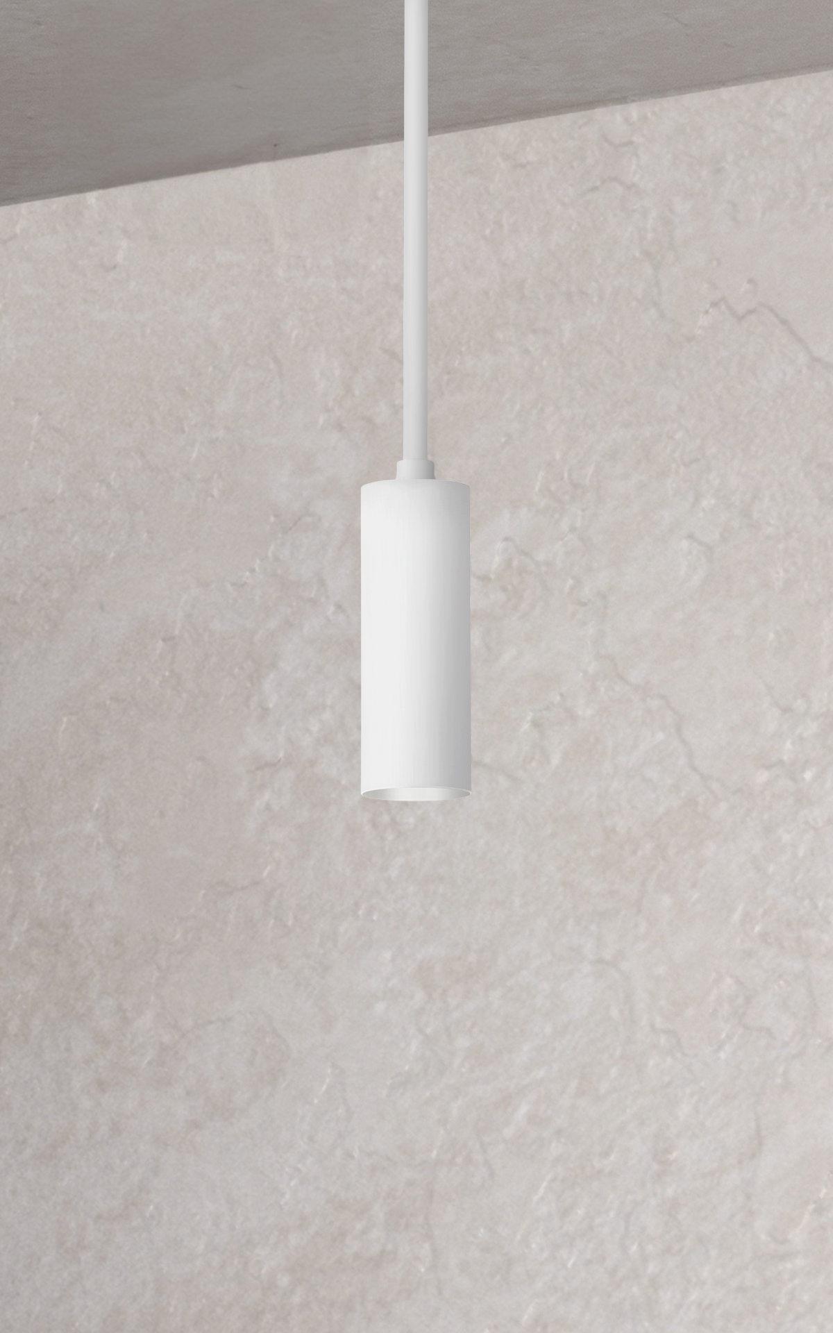 Luxe Pendant 2" in Semi Gloss White Lighting