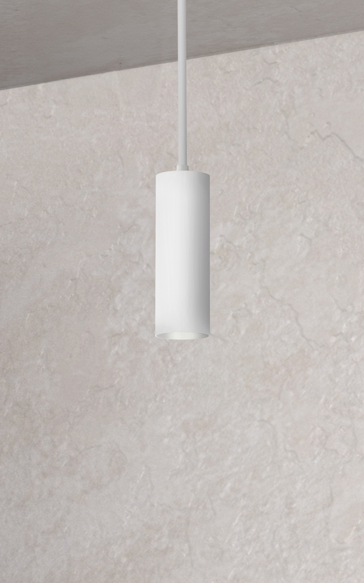 Luxe Pendant 3" in Semi Gloss White Lighting