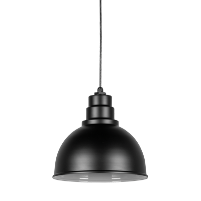 16", M-Base, Matte Black, Pendant 8' Black Cord RLM Lighting