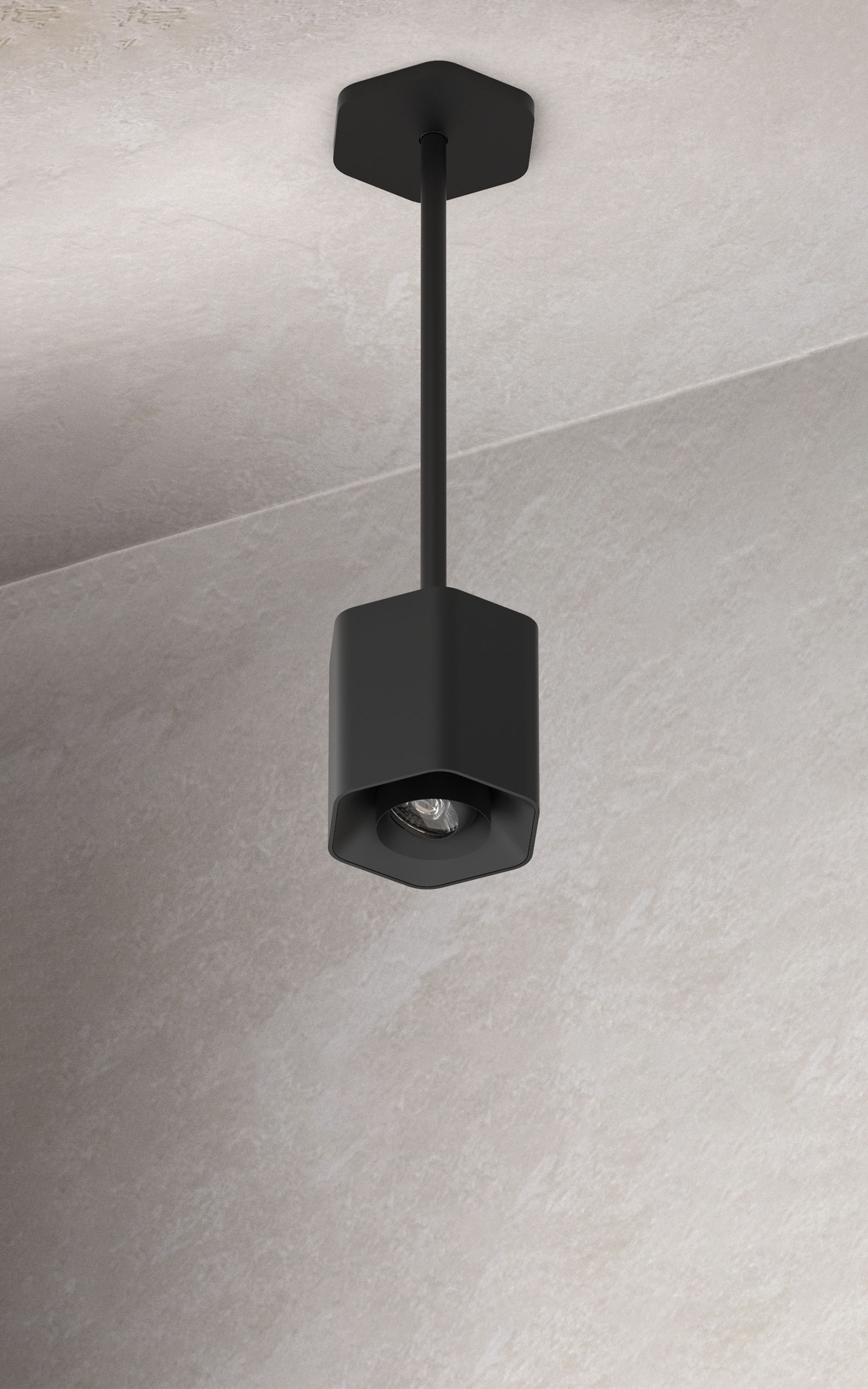 6" Hexagon Adjustable Lens Pendant LED Cylinder Lighting