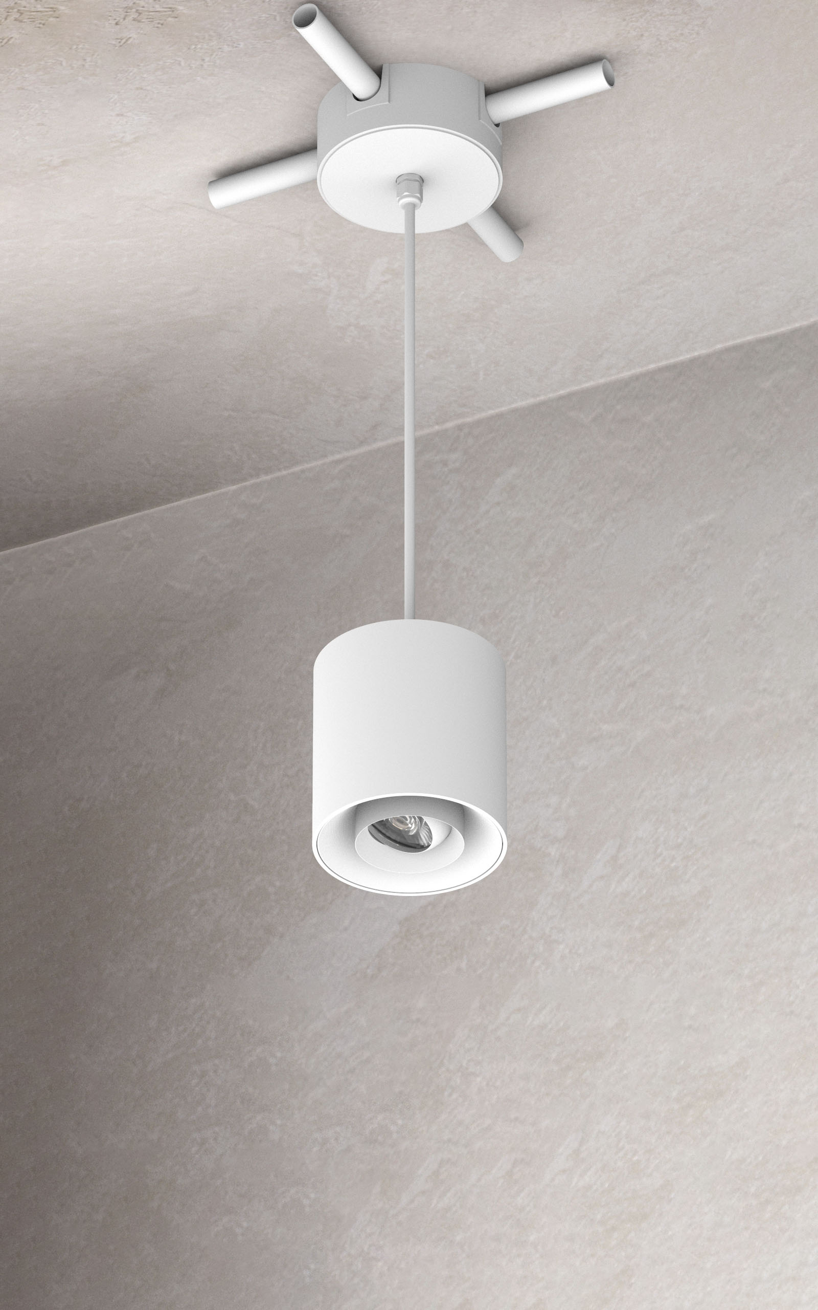 6" Round Adjustable Lens Conduit Pendant LED Cylinder Lighting