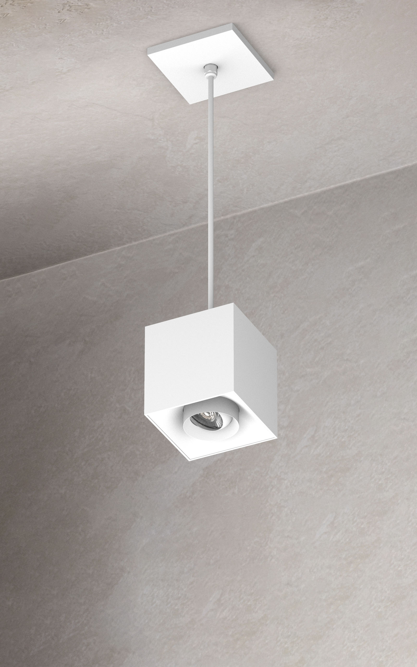 6" Square Adjustable Lens Pendant LED Cylinder Lighting