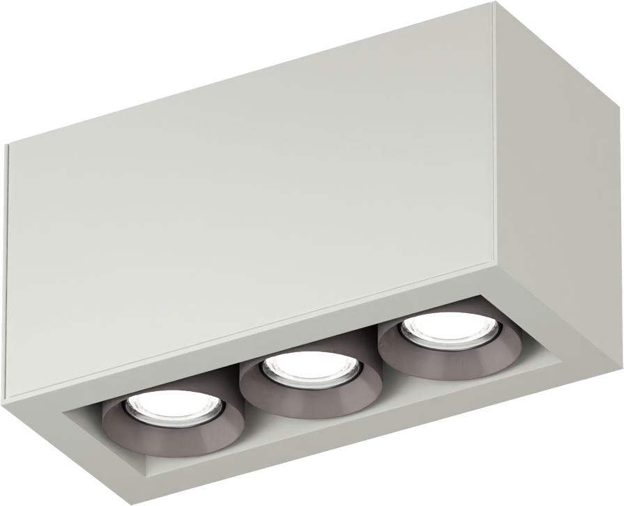 2" 3-Light Adjustable Lens Flush Mount Multiples Lighting